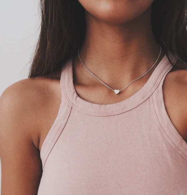 Cute heart neck chains - Silver
